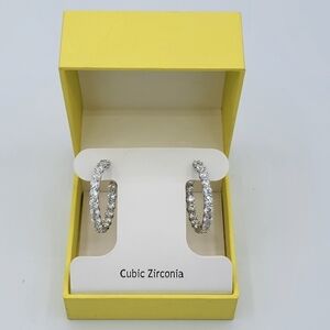 Crystal Hoop Earrings #2171 & 2172 NEW